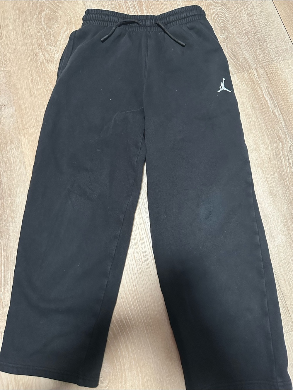 Jordan Boys' Black Drawstring Jogger Pants with Jumpman Logo